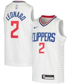 Kawhi Leonard LA Clippers Nike Youth 2020/21 Swingman Jersey - Association Edition - White/Royal