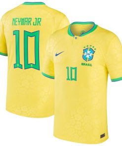 Neymar Jr. Brazil National Team Nike 2022/23 Home Breathe Stadium Replica Player Jersey - Yellow