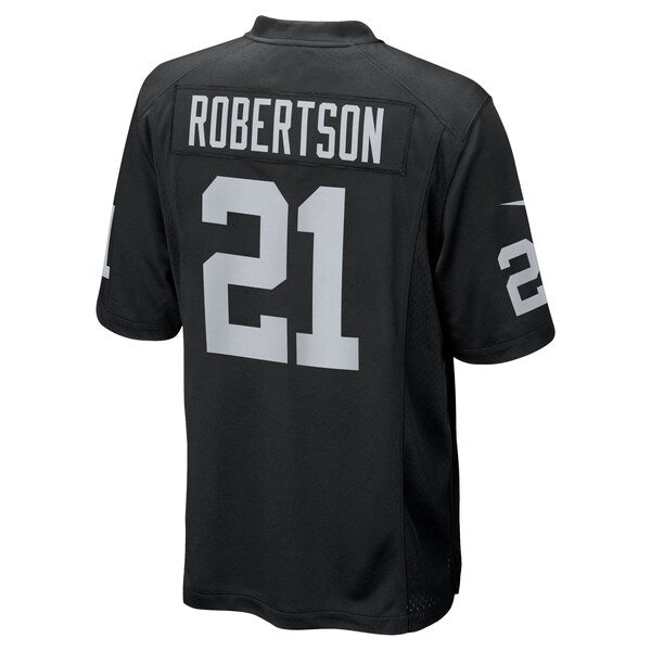 Amik Robertson Las Vegas Raiders Nike Team Game Jersey - Black - Image 3