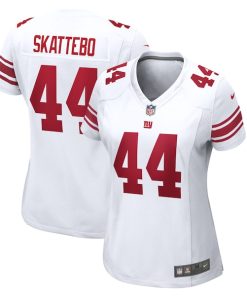 Alternative view of Cam Skattebo New York Giants Nike Women's Game Jersey - White/Royal