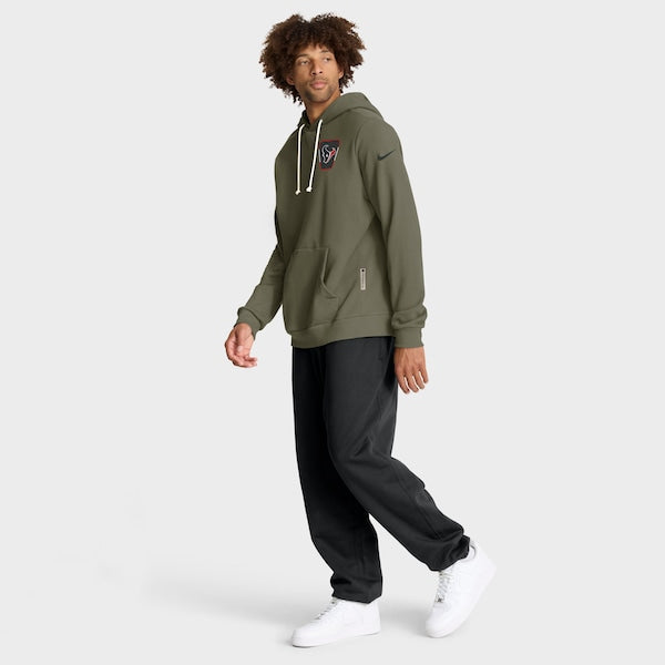Houston Texans Nike 2025 Salute to Service Sideline Standard Issue Dri-FIT Hoodie - Olive - Image 3