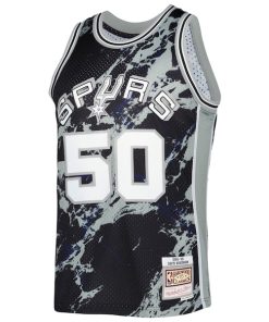 Alternative view of David Robinson San Antonio Spurs 1998/99 Hardwood Classics Marble Swingman Jersey - Black
