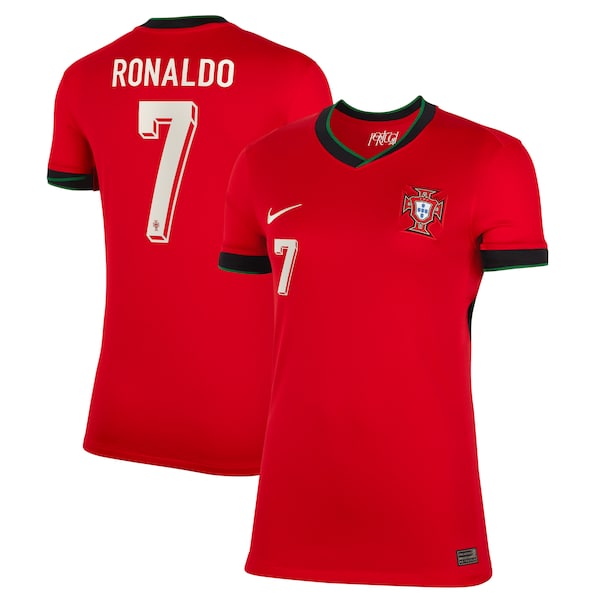 Cristiano Ronaldo Portugal National Team Nike Women's 2024 Home Replica Jersey - Red