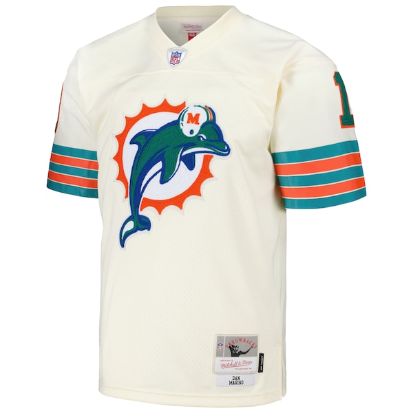 Dan Marino Miami Dolphins Chainstitch Legacy Jersey - Cream - Image 3