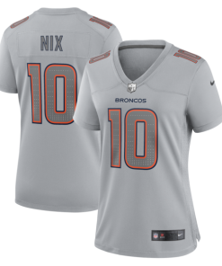 Bo Nix Denver Broncos Nike Women's Fashion Atmosphere Fashion Game Jersey - Gray