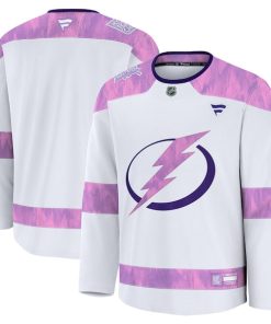 Tampa Bay Lightning  2024 Hockey Fights Cancer Practice Jersey - White