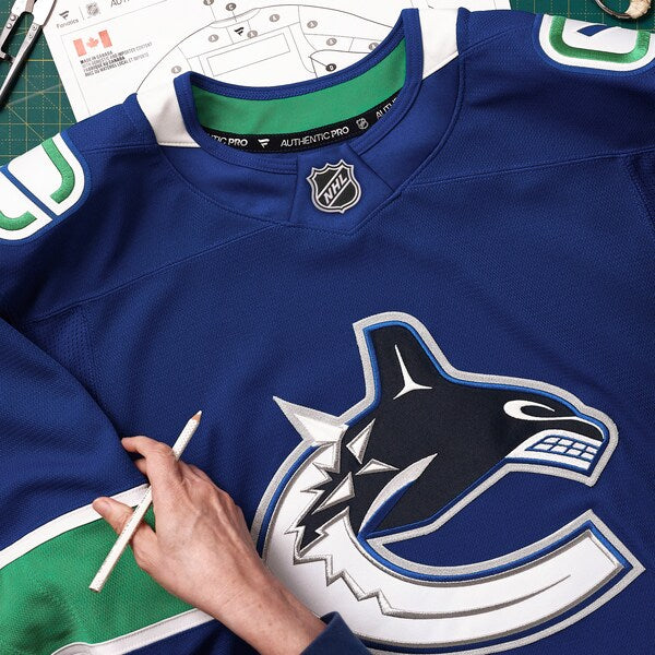 Vancouver Canucks Home Authentic Pro Custom Jersey - Blue - Image 7