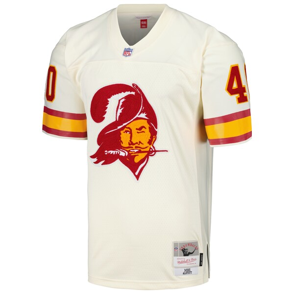 Mike Alstott Tampa Bay Buccaneers Chainstitch Legacy Jersey - Cream - Image 3