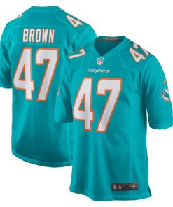 Cam Brown Miami Dolphins Nike  Game Jersey -  Aqua