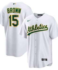 Alternative view of Seth Brown Oakland Athletics Nike Home Replica Jersey - White/Kelly Green
