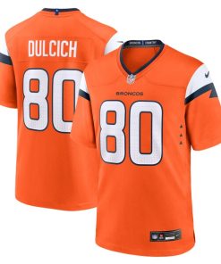 Greg Dulcich Denver Broncos Nike Team Game Jersey -  Orange