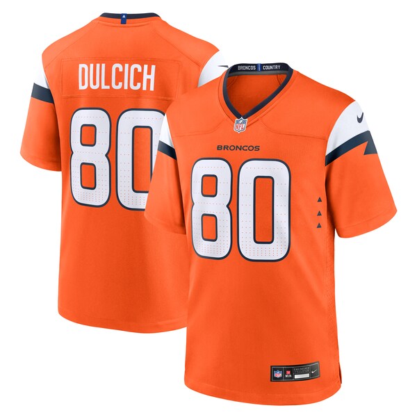 Greg Dulcich Denver Broncos Nike Team Game Jersey - Orange