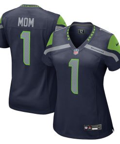 Number 1 Mom Seattle Seahawks Nike Women's Game Jersey - College Navy
