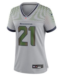Alternative view of Devon Witherspoon Seattle Seahawks Nike Women's 2025 Rivalries Collection Game Jersey - Wolf Gray