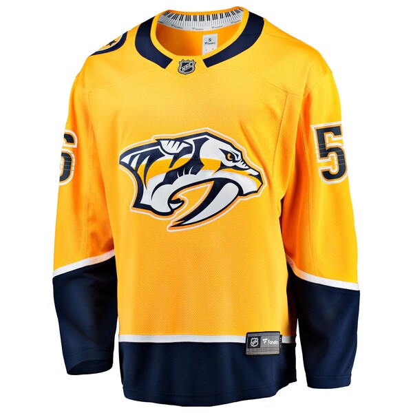 Erik Haula Nashville Predators Home Breakaway Jersey - Gold - Image 2