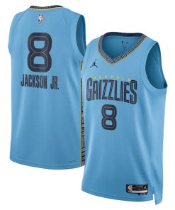 Jaren Jackson Jr. Memphis Grizzlies Jordan Brand Unisex Swingman Jersey - Light Blue - Statement Edition