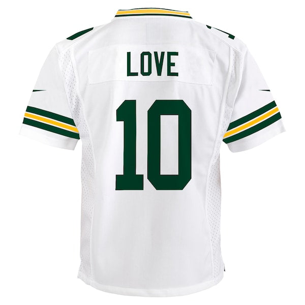 Jordan Love Green Bay Packers Nike Youth Player Game Jersey - White - Image 2