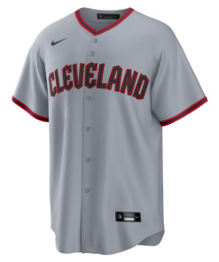 Alternative view of Cleveland Guardians Nike Road Replica 2.0 Jersey - Gray