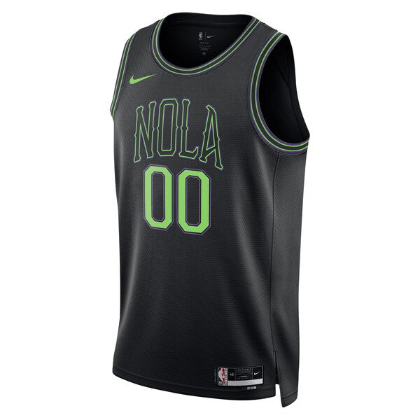 New Orleans Pelicans Nike Unisex 2023/24 Custom Swingman Jersey - Black - City Edition - Image 2