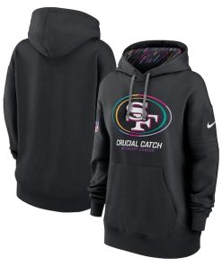 San Francisco 49ers Nike Women's 2024 NFL Crucial Catch Club Pullover Hoodie - Black