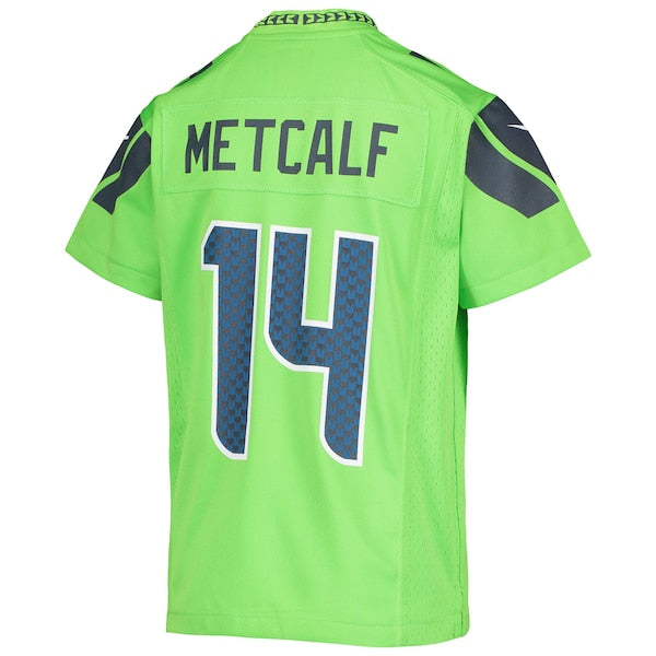 DK Metcalf Seattle Seahawks Nike Youth Game Jersey - Neon Green - Image 3