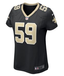 Alternative view of Jordan Willis New Orleans Saints Nike Women's Team Game Jersey -  Black