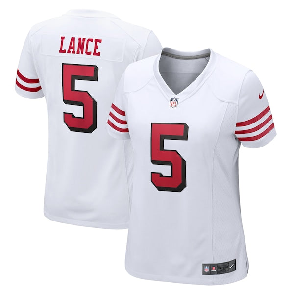 Trey Lance San Francisco 49ers Nike Women's Player Jersey - White/Scarlet - Image 2