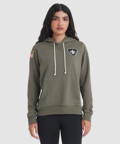 New Orleans Saints Nike Women's 2025 Salute to Service Sideline Standard Issue Dri-FIT Hoodie - Olive
