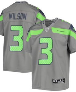 Russell Wilson Seattle Seahawks Nike Youth Inverted Team Game Jersey - Gray