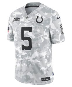 Alternative view of Anthony Richardson Indianapolis Colts Nike 2024 Salute to Service Limited Jersey - Arctic Camo