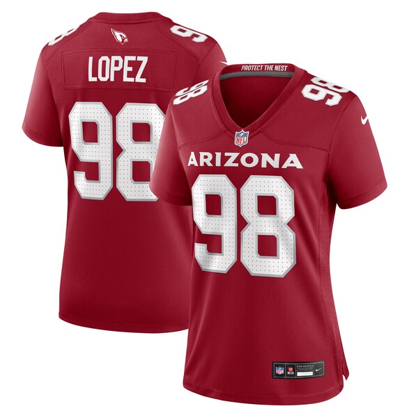Roy Lopez Arizona Cardinals Nike Women's Game Jersey - Cardinal - Image 4