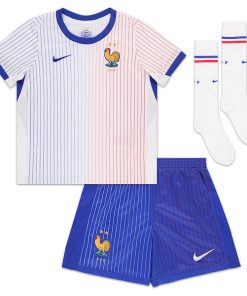 Alternative view of France National Team Nike Preschool 2024 Away Replica Stadium Kit Set - White