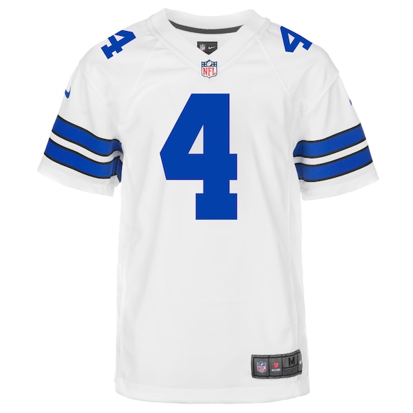 Dak Prescott Dallas Cowboys Nike Youth Game Jersey - White/Navy - Image 3