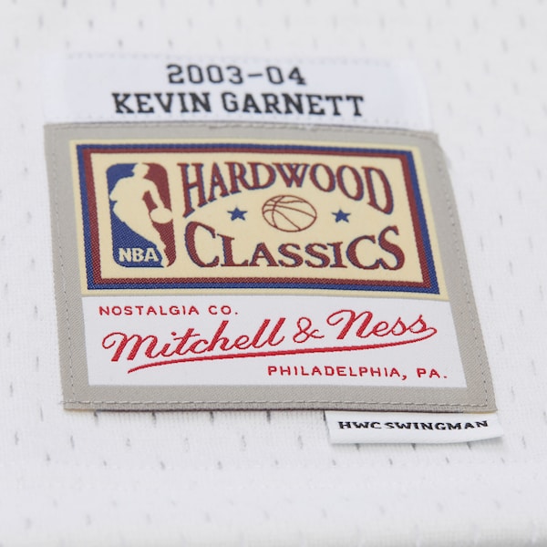 Kevin Garnett Minnesota Timberwolves Hardwood Classics Swingman Jersey - White - Image 4