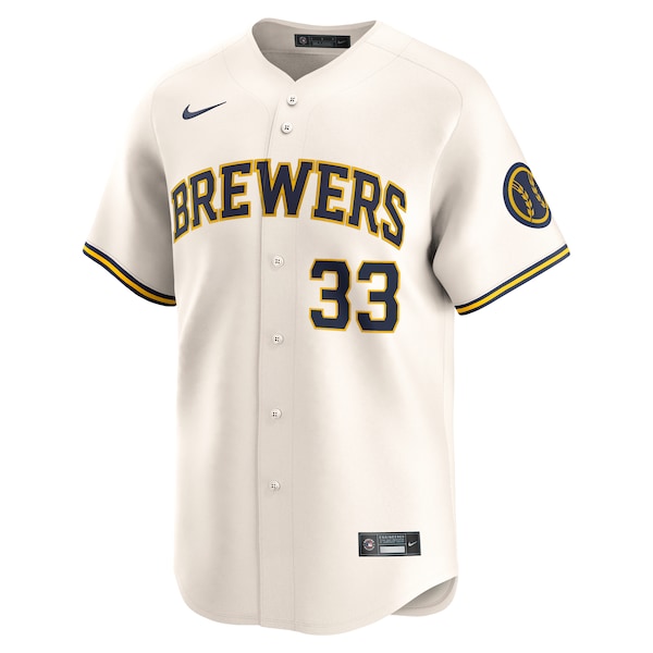 Jesse Winker Milwaukee Brewers Nike Home Limited Player Jersey - Cream - Image 2