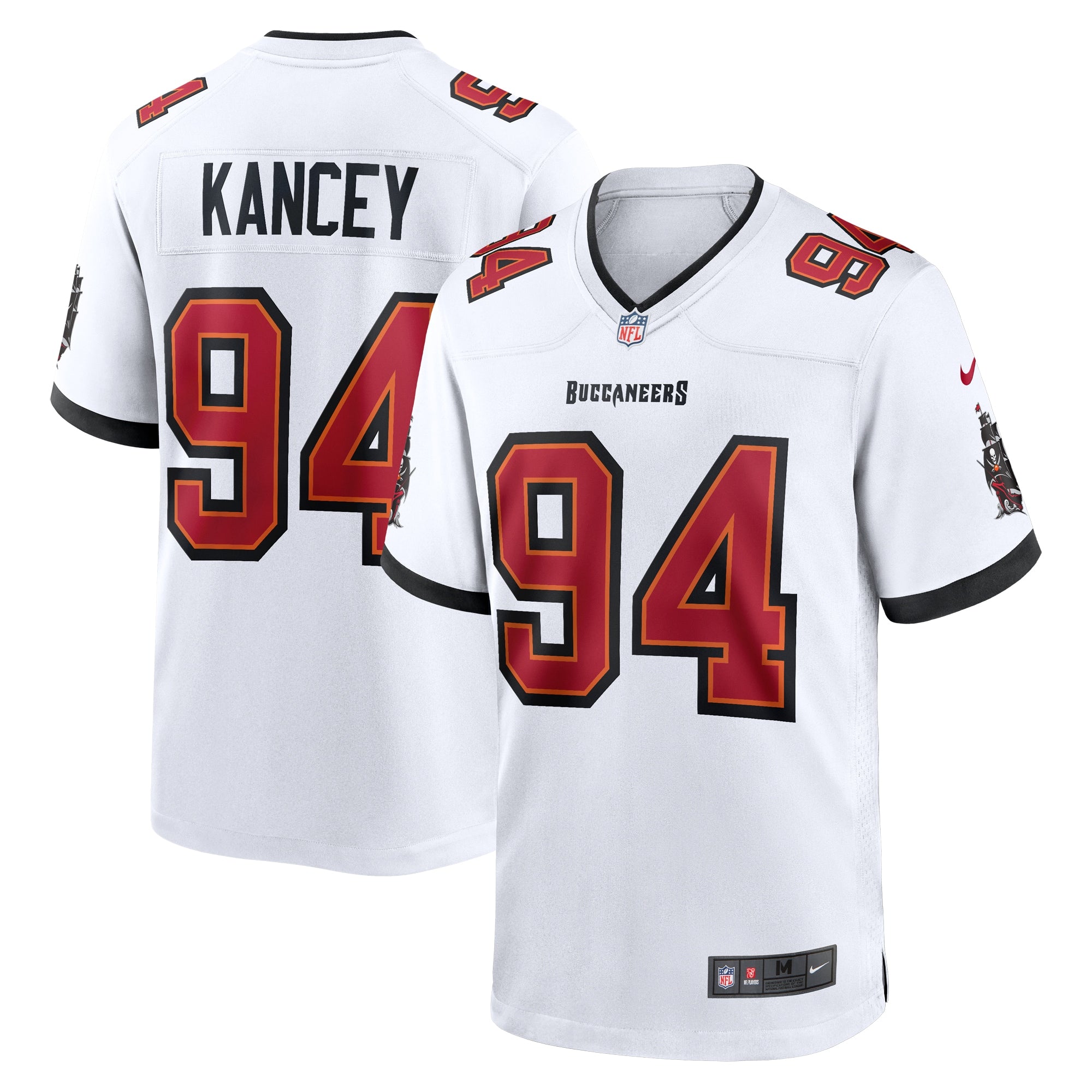 Calijah Kancey Tampa Bay Buccaneers Nike Alternate Team Game Jersey - Orange/White - Image 5