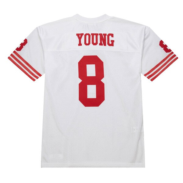 Steve Young San Francisco 49ers 1994 Authentic Throwback Retired Player Jersey - White - Image 3