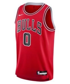 Alternative view of Coby White Chicago Bulls Youth Swingman Jersey - Red - Icon Edition