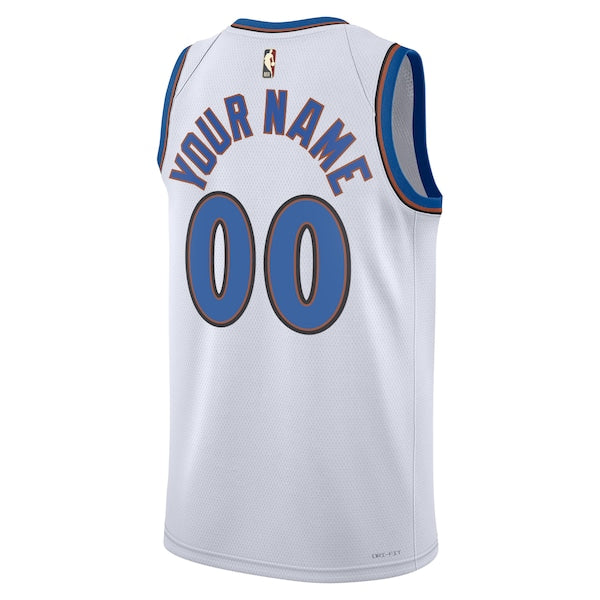 Washington Wizards Nike Unisex 2022/23 Custom Swingman Jersey - Classic Edition - White - Image 3