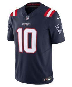 Alternative view of Mac Jones New England Patriots Nike Vapor F.U.S.E. Limited Jersey - Navy