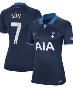 Alternative view of Son Heung-Min Tottenham Hotspur Nike Women's 2023/24 Away Stadium Replica Player Jersey - Navy/Tan/White
