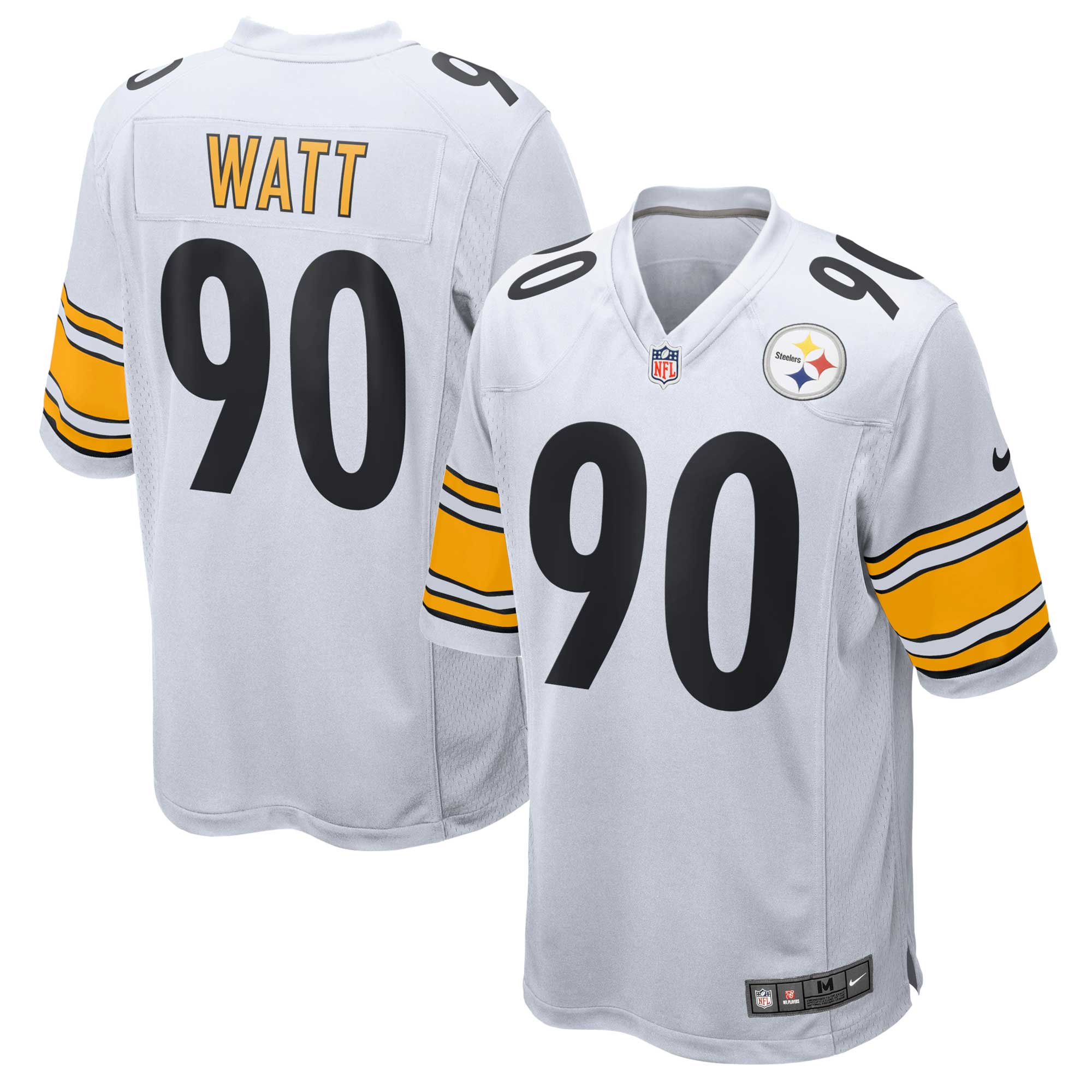 T.J. Watt Pittsburgh Steelers Nike Alternate 1933 Throwback Game Jersey - Gold/Black/White - Image 8