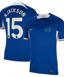 Nicolas Jackson Chelsea Nike 2023/24 Home Stadium Replica Jersey - Blue/Mint/Navy