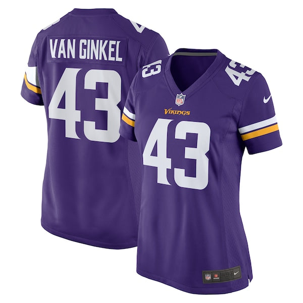 Andrew Van Ginkel Minnesota Vikings Nike Women's Team Game Jersey - Purple
