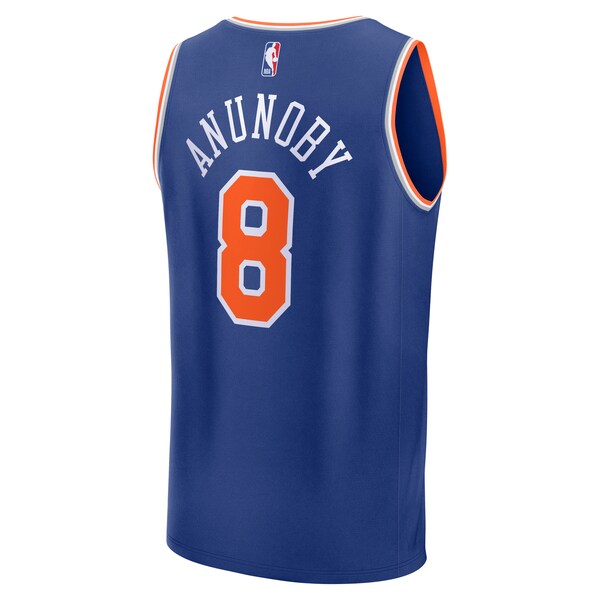 OG Anunoby New York Knicks Fast Break Replica Player Jersey - Icon Edition - Blue - Image 3