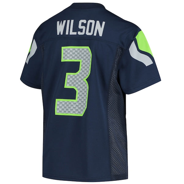 Russell Wilson Seattle Seahawks Youth Replica Player Jersey - College Navy - Image 3