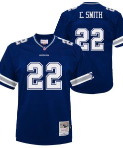 Alternative view of Emmitt Smith Dallas Cowboys  Youth 1994 Alternate Legacy Jersey - White/Navy