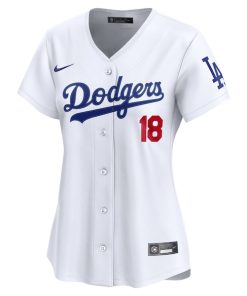 Alternative view of Yoshinobu Yamamoto Los Angeles Dodgers Nike Dri-FIT Home Limited Jersey - White