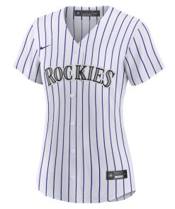 Alternative view of Kris Bryant Colorado Rockies Nike Women's Replica Player Jersey - White/Purple