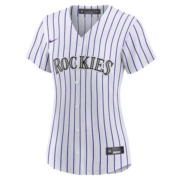 Kris Bryant Colorado Rockies Nike Women's Replica Player Jersey - White/Purple - Image 2